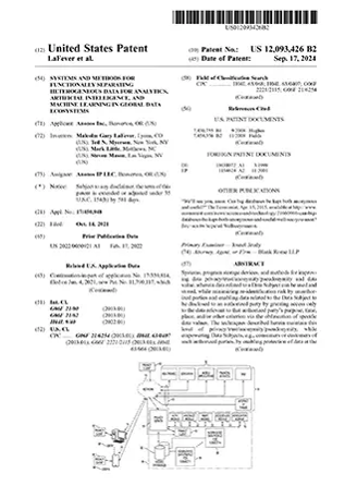 US 12,093,426 (2024) - SYSTEMS AND METHODS FOR FUNCTIONALLY SEPARATING HETEROGENEOUS DATA FOR ANALYTICS, ARTIFICIAL INTELLIGENCE, AND MACHINE LEARNING IN GLOBAL DATA