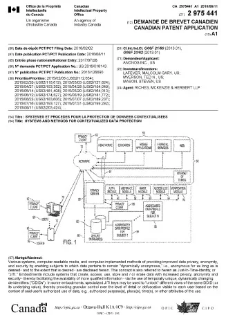 CA 2,975,441 C patent cover