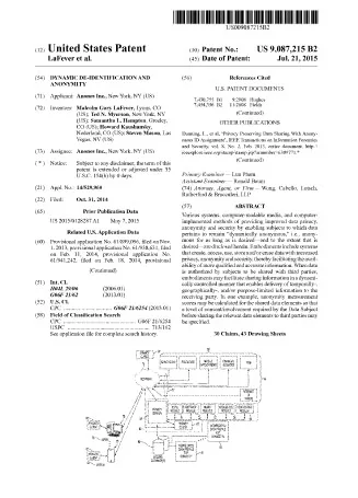 US 9,087,215 patent cover